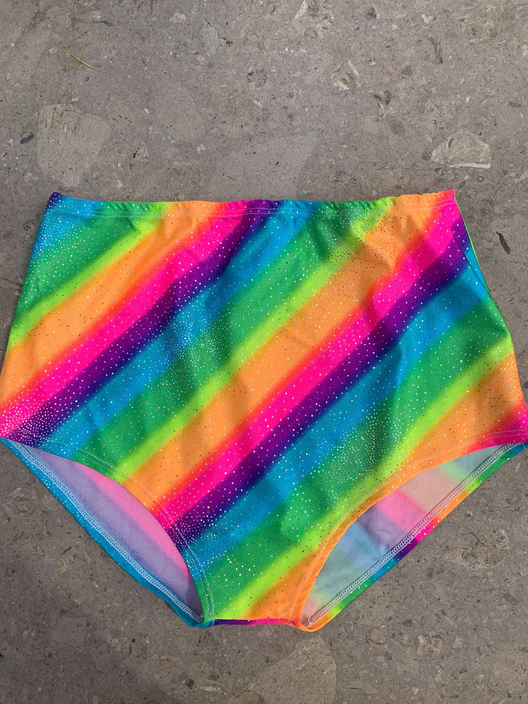 Rainbow Holographic Hotpants