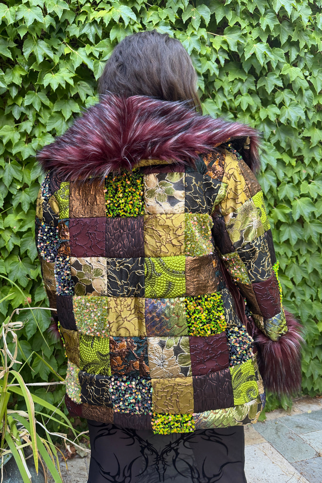 Moss & Merlot Patchwork Coat 1/1