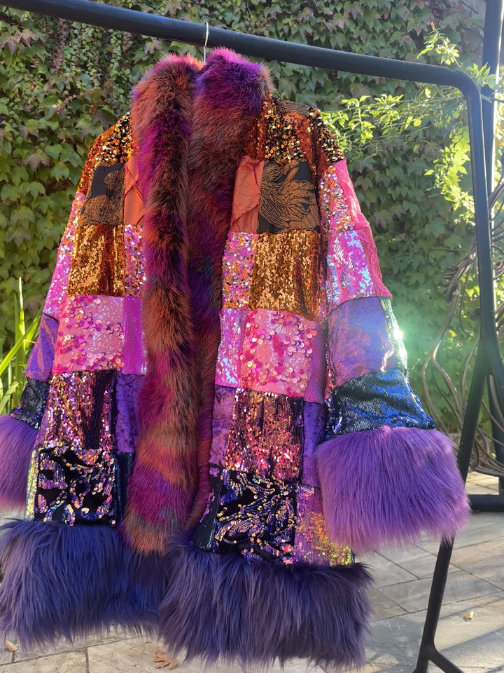 Sunset Midi Patchwork robe