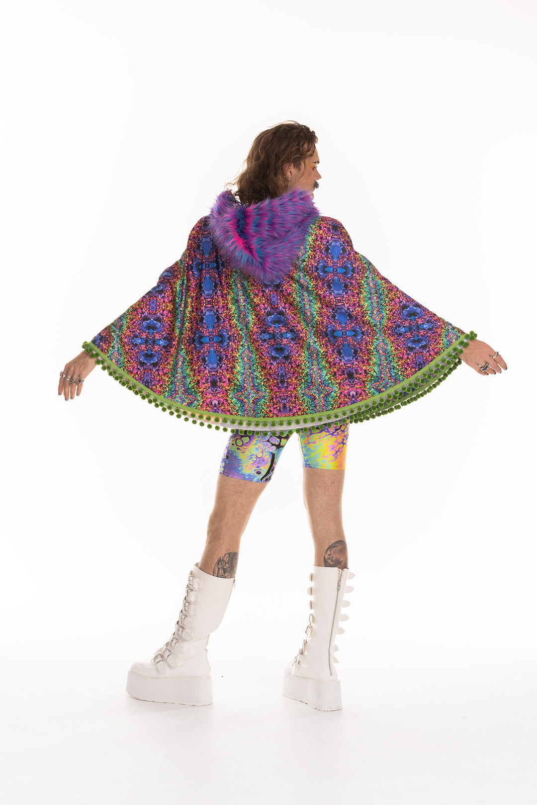 PSYCHEDELIC GARDEN CAPE  *ONE OF A KIND*