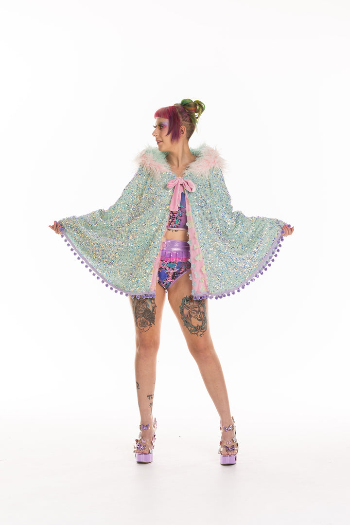 FLOWER POWER CAPE - MINT *ONE OF A KIND*
