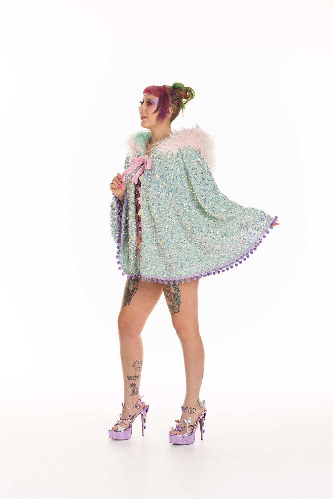 FLOWER POWER CAPE - MINT *ONE OF A KIND*